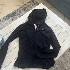 Lorna Jane Black Hooded Pullover with Zipper